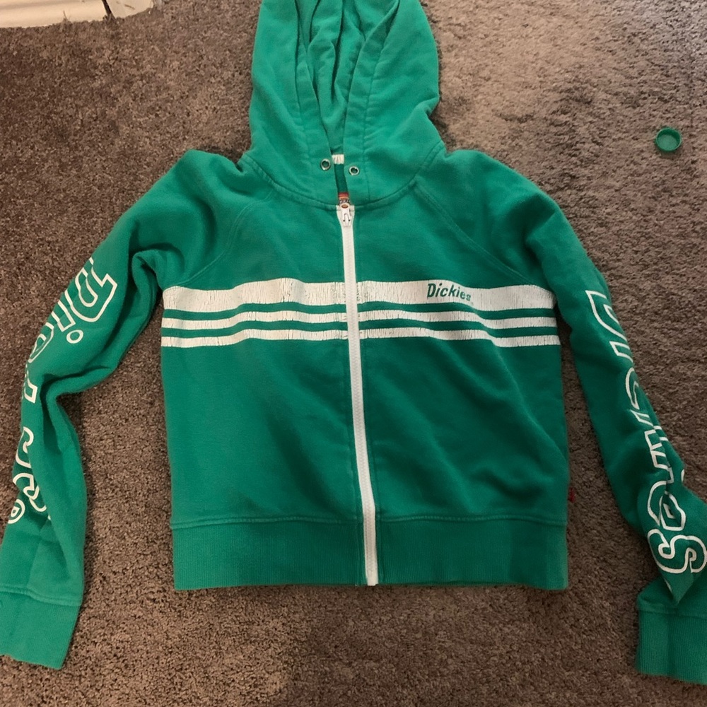 Size medium cropped dickies zip up hoodie